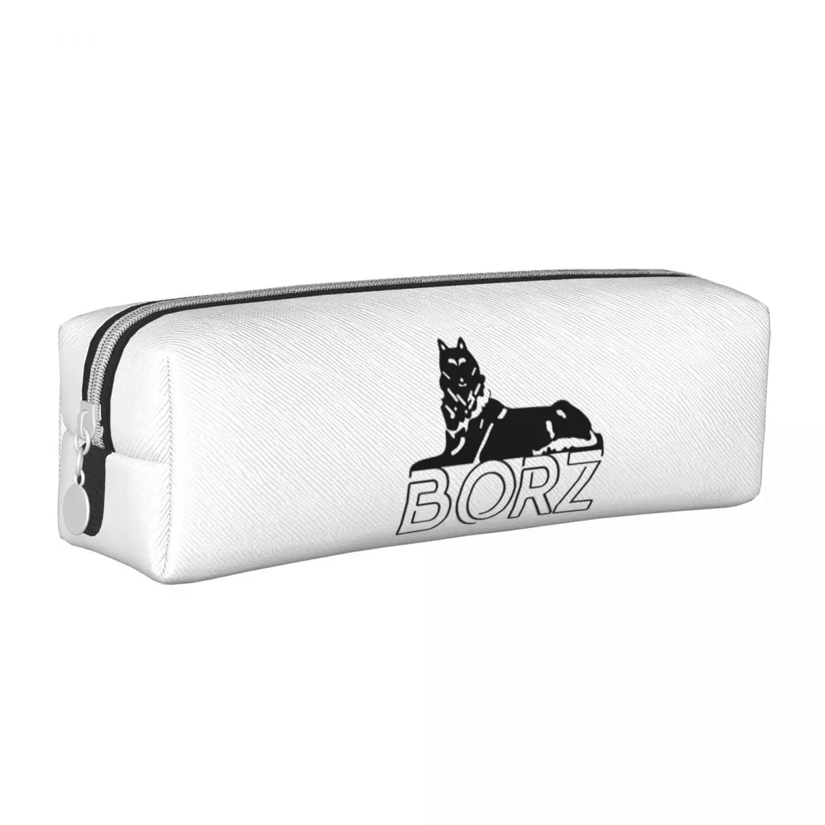 Chechen Borz Wolf Pencil Case Coat of Arms Pen Box Bag for Student Large Storage School Supplies Cosmetic Pencilcases