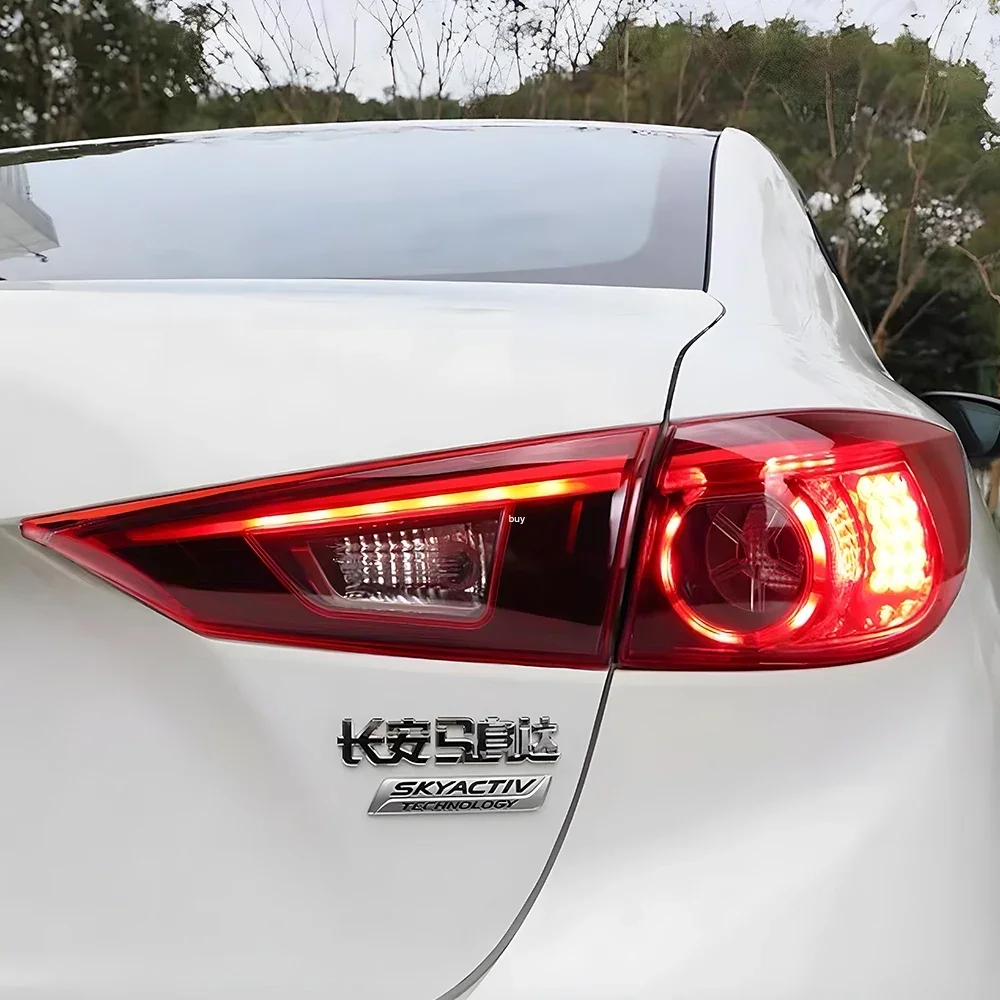 

Авто задние фонари для Mazda 3 Axela 2014-2018, светодиодные задние фонари автомобиля в сборе, обновление, мигающий задний фонарь, аксессуары