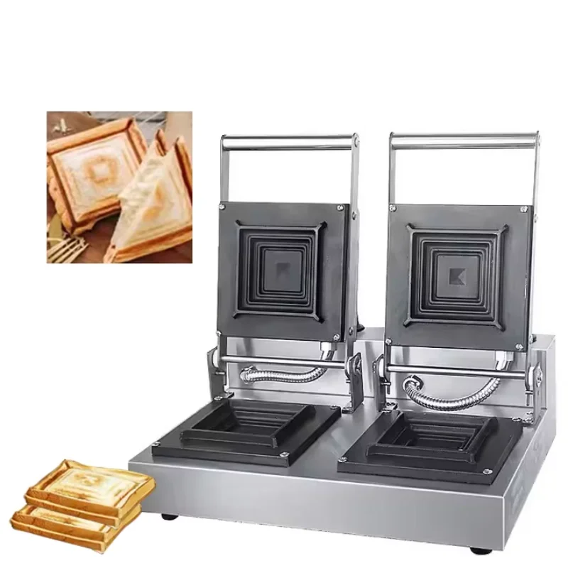 Sandwich Toaster Waffle Maker Automatic Breakfast Toaster Electric Panini Grill Double Non Stick Sandwich Toaster Waffle Maker