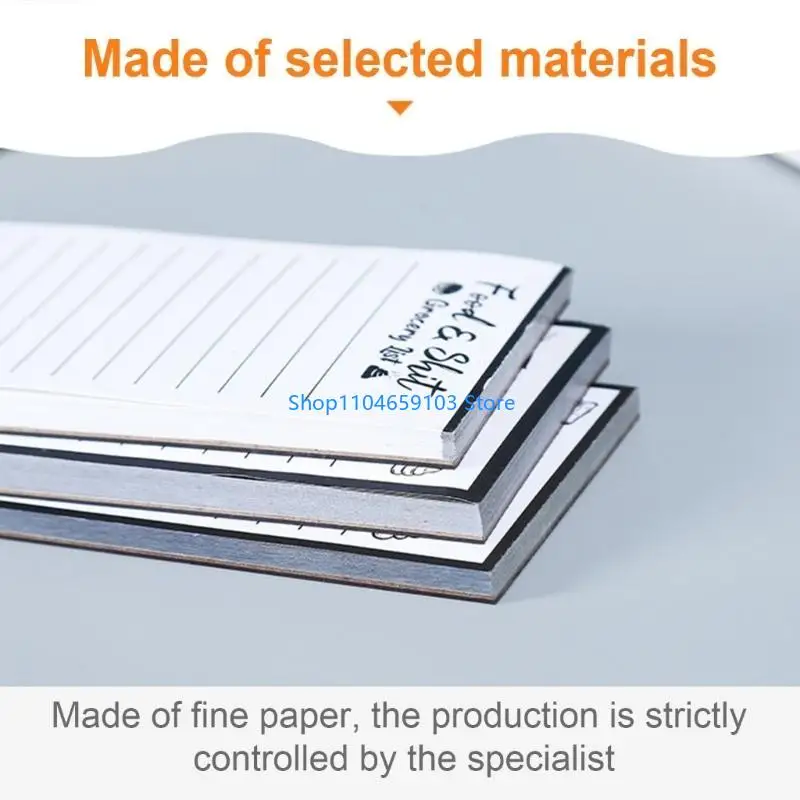Notepads 3x7.87Inch Fridge Note Writing Pad for Notes Memos Leather Pen Holder for Fridge