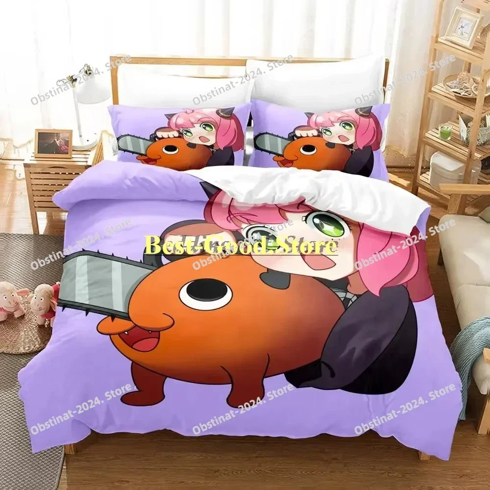 

Chainsaw Man Pochita Bedding Set Printed Bed Set With Pillowcase Bed Duvet Cover Single Double Queen Super King Size SPY×FAMILY