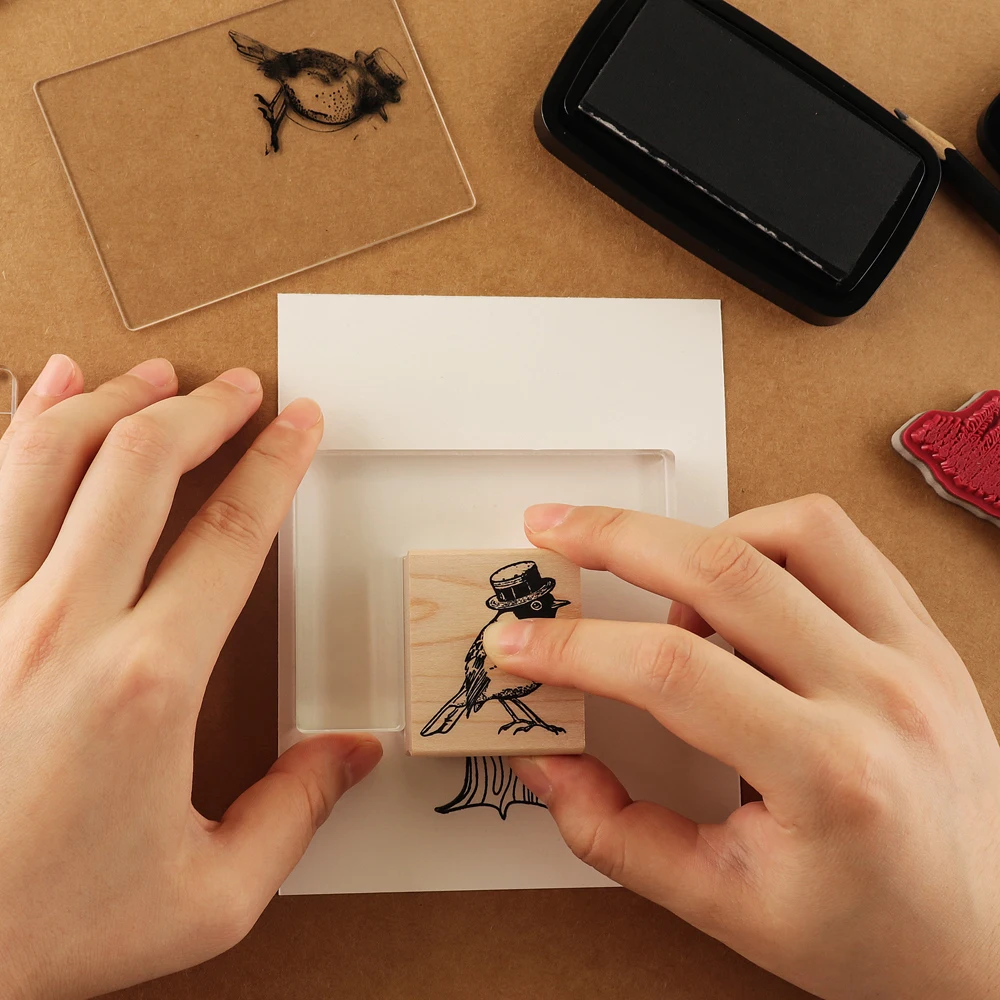 Diy Akrilik Damgalama Aracı Mükemmel Konumlandırma Damga L Şeklinde Temizle Pullar Akrilik Blok Ped Karalama Defteri Zanaat Damga Pozisyoner Kiti