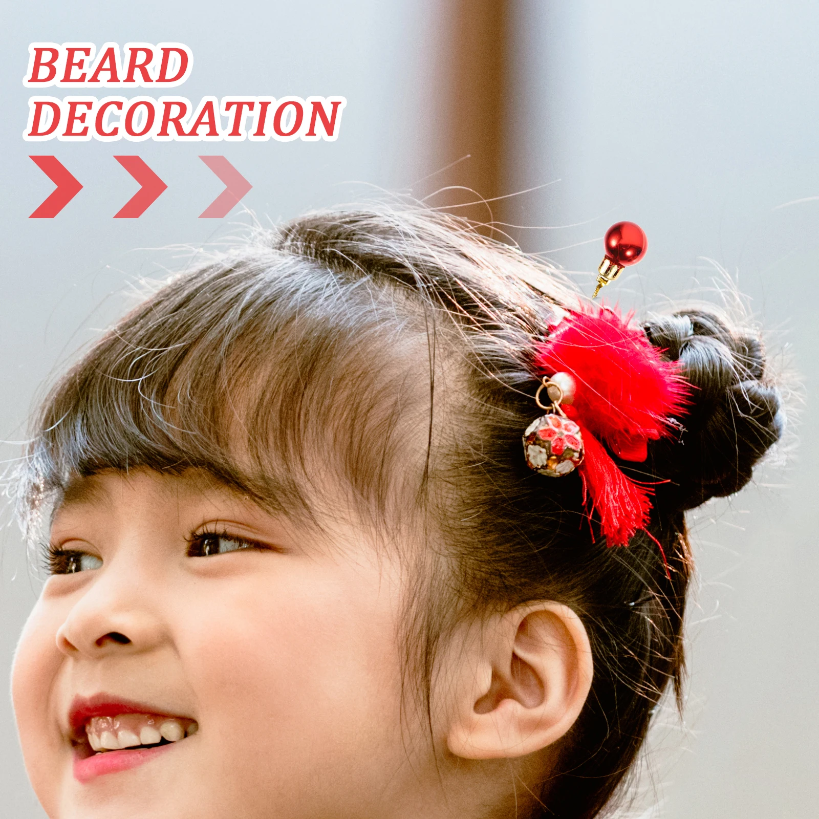 12 قطعة الحلي اللحية احتفالية عيد الميلاد الكرة قلادة كليب للرجال لامعة الوجه الشعر ديكور عطلة حزب التبعي متنوعة #2