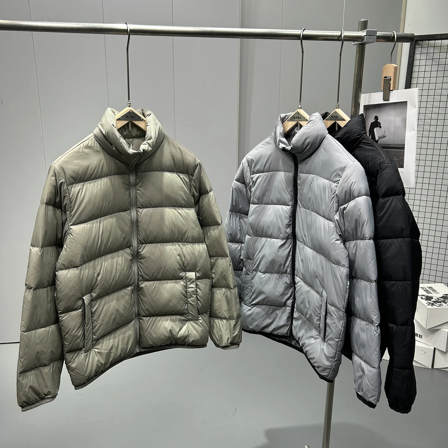 Winter Men's Simple Cotton Jacket Solid Color Stand Up Collar Quilted Thicken Coat Casual Fashion Loose Male Warm Jackets