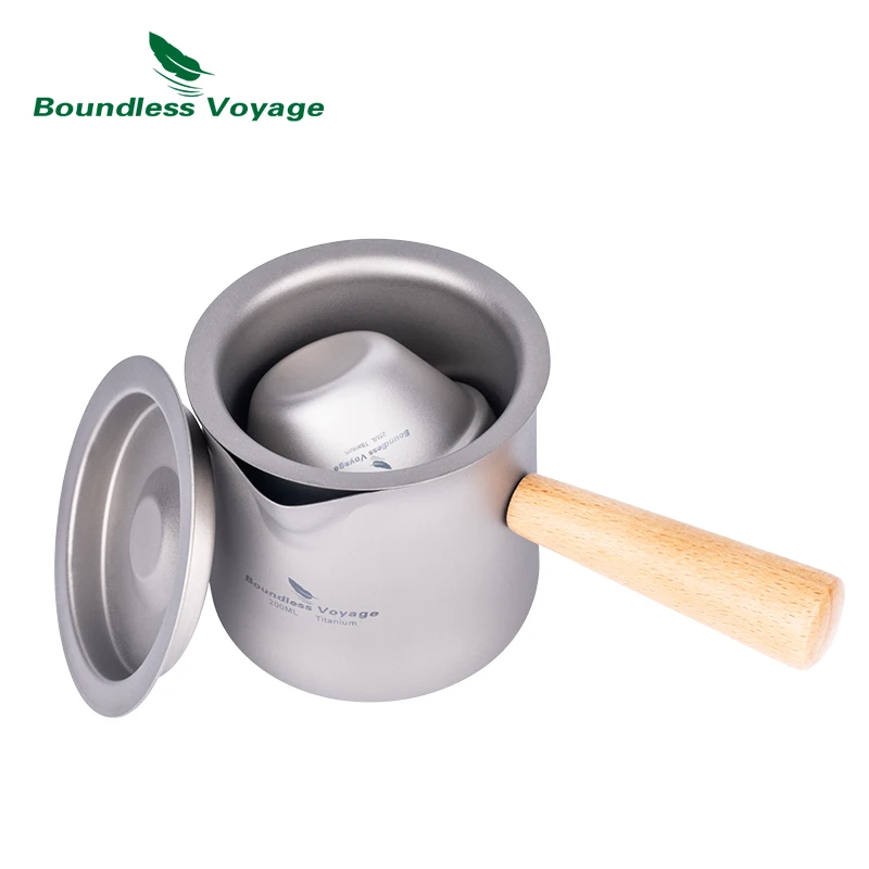 Boundless Voyage 200ml Titanium Cup Mini Teacup Ultralight Camping Travel Water Cup Coffee Mug