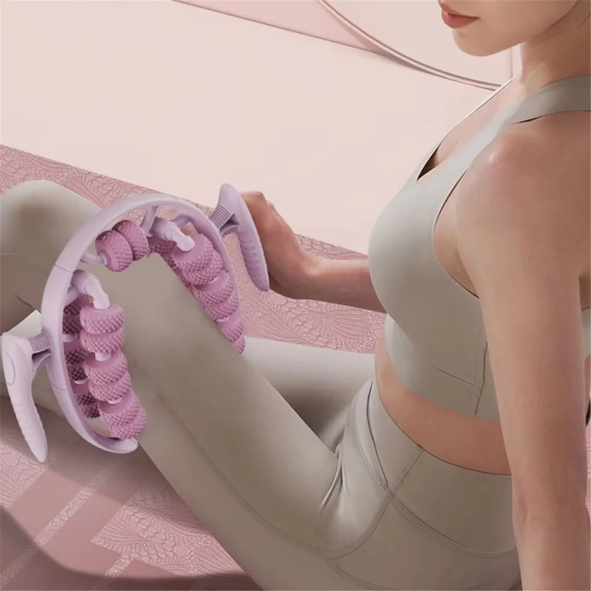 SZSC 360° All-Round Leg Massager with 26 Wheels - Calf Muscle Relaxer for Fatigue Relief, Body Massage Roller