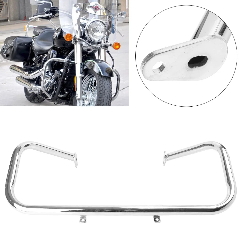 Highway Engine Guard Crash Bar Protector for KAWASAKI Vulcan VN900 Classic LT 2006-2013 & VN 900 Custom 2007-2013 Steel Chrome