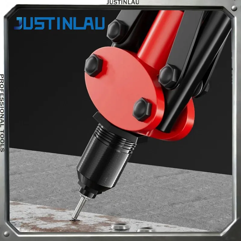 justinlau-1pc-手動プロ仕様リベットガン、金属板やパイプの締め付けやリベット打ちに最適な高レバレッジ設計