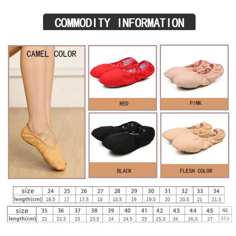 New Ballet Dance Shoes Canvas Flat Yoga Teacher Gymnastic Ballet Dance Shoes Girls Woman Ladies Black Red Pink Shoes