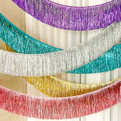 Premium Foil Fringe Tinsel Garland Creative 2M 4 Layers Foil Banner Birthday Party Wedding Decoration Christmas Home Wall Decor