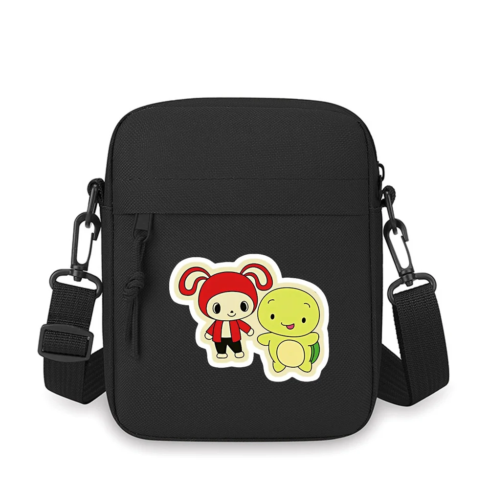 

Cute bunny turtle cartoon characters Men Crossbody Bag Single Shoulder Women Cartoon Anime Film Printing Design Unisex