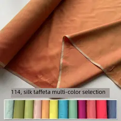 114cm Wide Solid Color Silk Taffeta Fabric, 100% Natural-silk