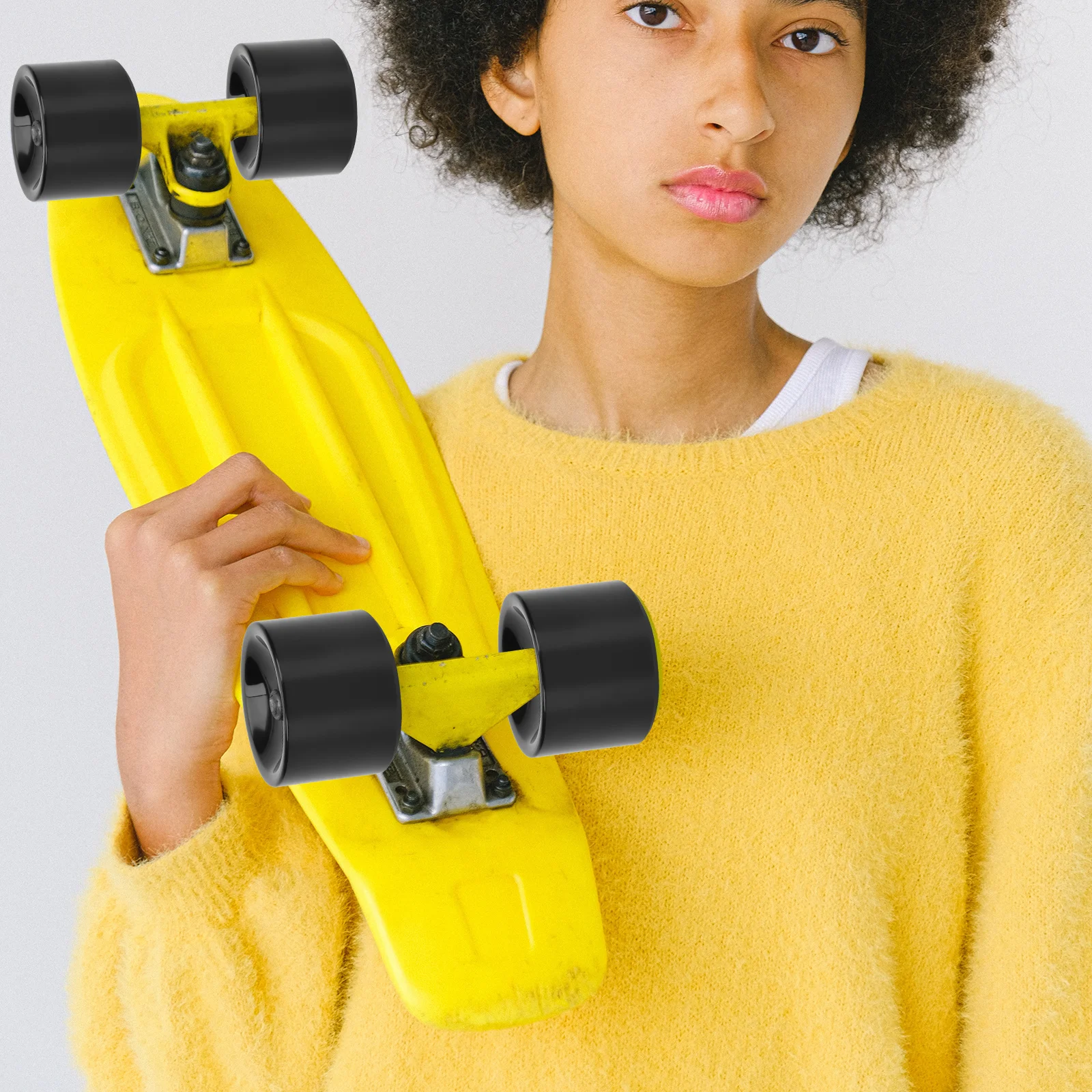 4 قطع من عجلات لوح التزلج المقاومة سهلة التركيب هدية لعشاق الرياضة مستلزمات لوح التزلج الطويلة