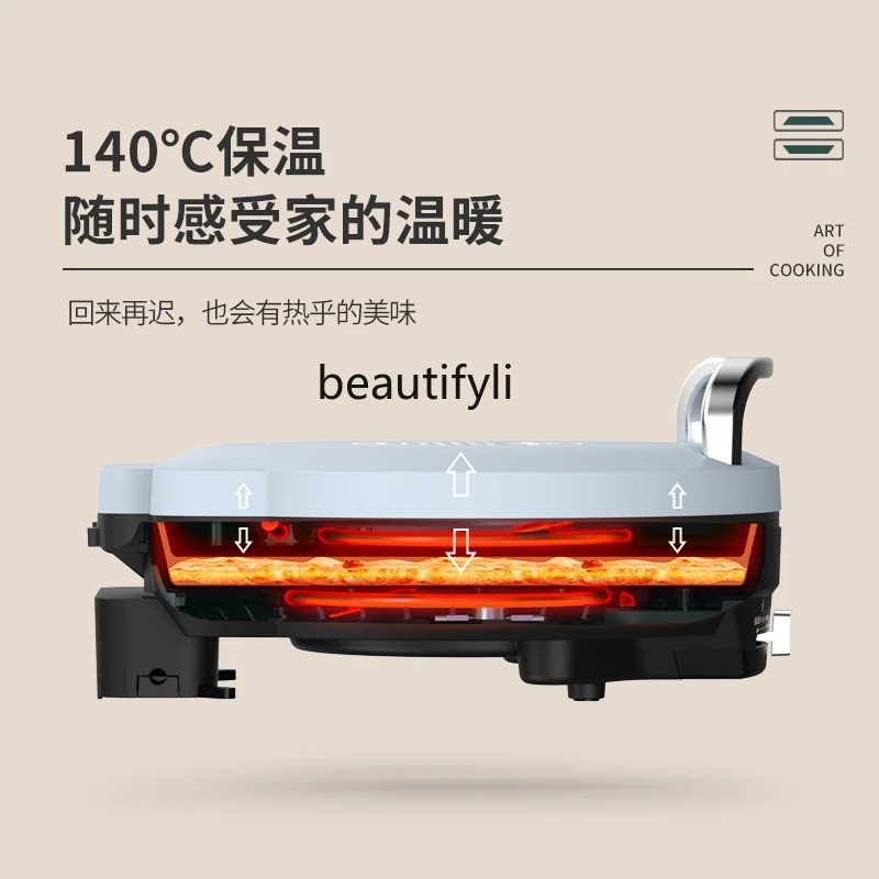 Electric cake pan stall steam micro-baking, enlarged and deepened frying machine, household small double-sided heating