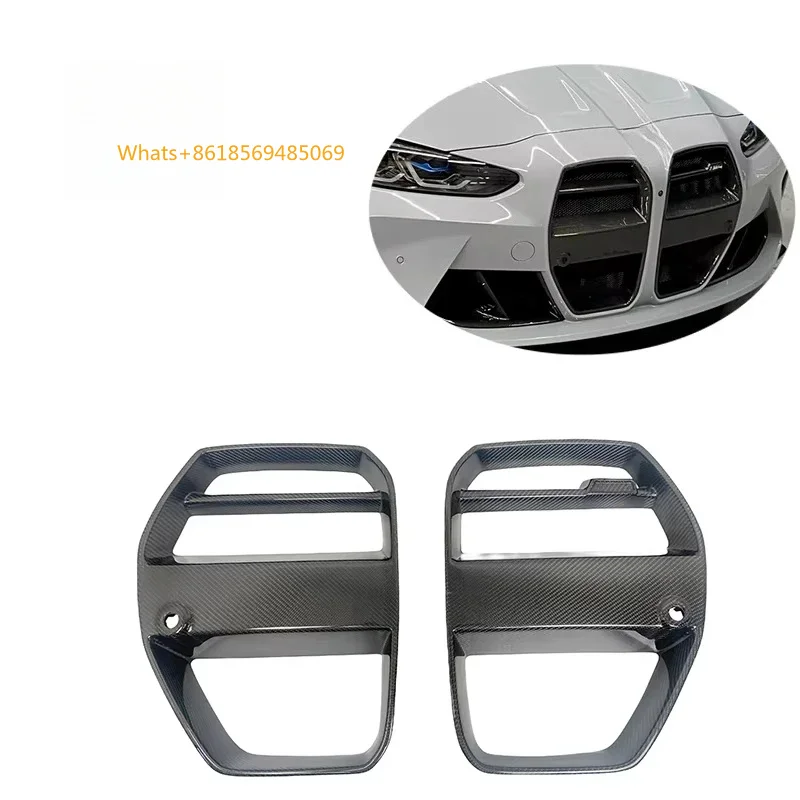 

V Style G80 M3 Doubled Sided Carbon Fiber Front Bumper Grille Cover G80 M3 G82 G83 M4 2022