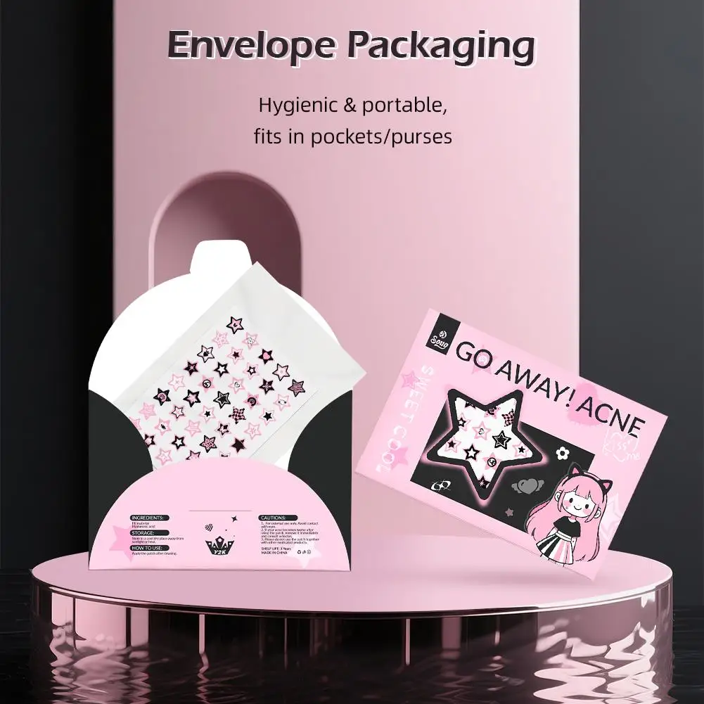 220 pz Acne Patch Sweet Star Brufolo Patch Acne Colorato Invisibile Acne Rimozione Adesivi Per La Cura Della Pelle Per Punti Neri Comedoni