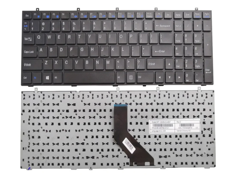 Nouveau clavier américain pour Gigabyte P2742G P2742G-CF1 CF2 P27G P27K-CF1 Q2550M Q2552M Q2756N V2 sans rétroéclairage