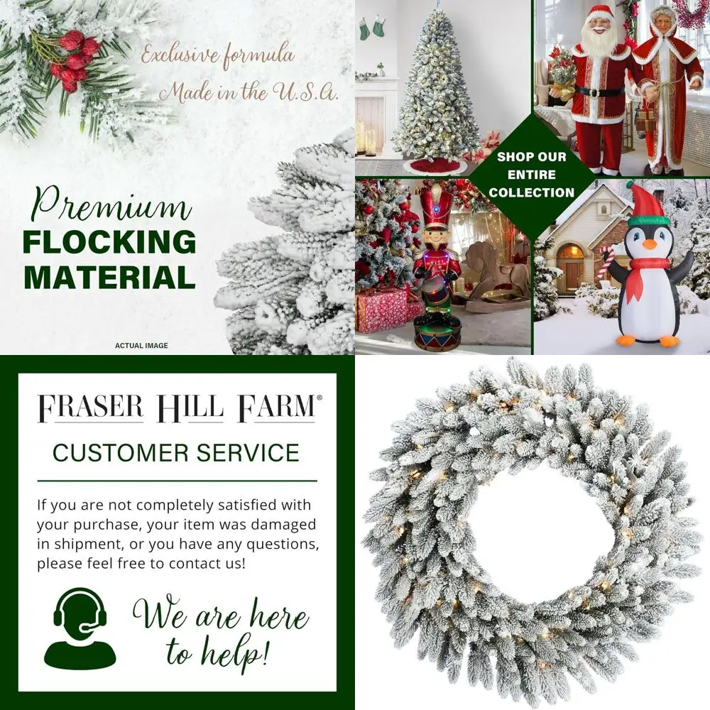 

LED-Illuminated 24 Wreath for Festive Decor