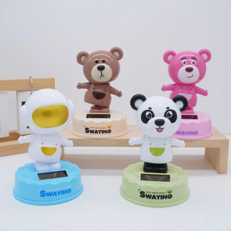 حار بيع الحلي الداخلية للسيارة ، الحلي الدب رائد الفضاء ، دمى الدب سهلة ، الحلي سيارة تعمل بالطاقة الشمسية