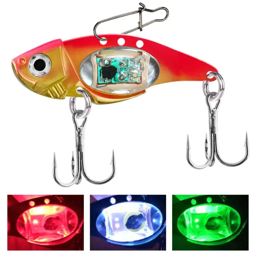 

Carp Underwater LED Artificial Soft Lure LED Flashing Light Double Color Fishing Lures Silicone 5cm Soft Bait Gift