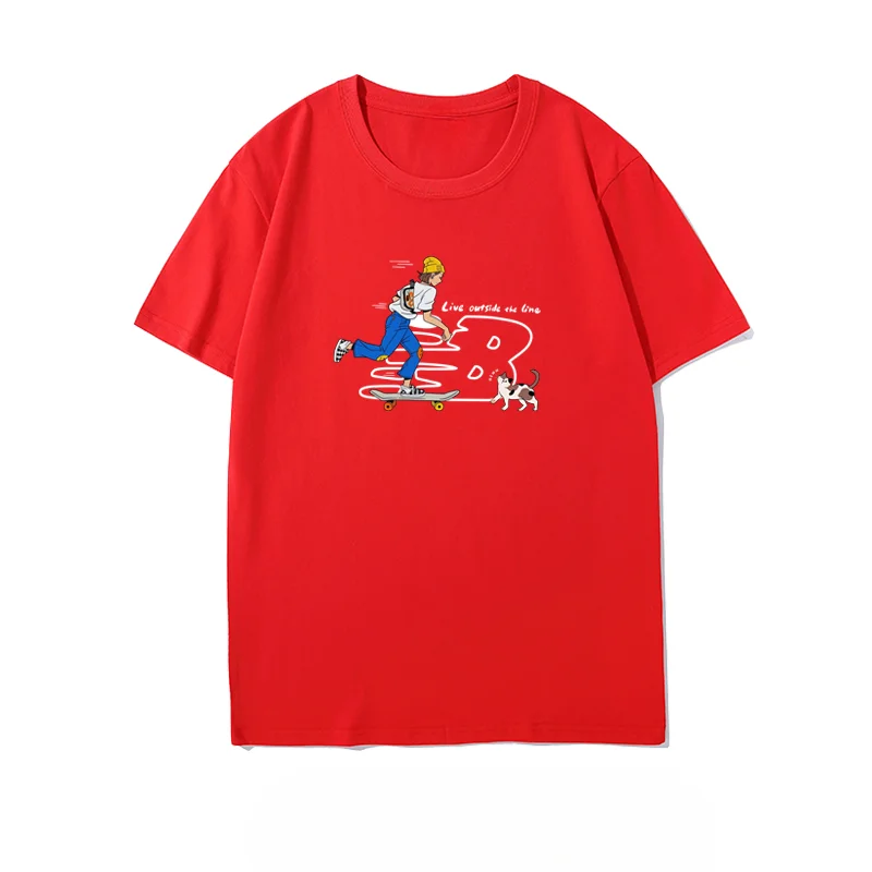 2025 الصيف موضة الاتجاه العلامة التجارية الجديدة الرجال والنساء تي شيرتات قصيرة الاكمام الراقية موضة العلامة التجارية تي شيرت مطبوع