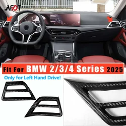 For BMW 2 3 4 Series 2025 G42 G20 G22 G23 G26 M2 G87 M3 G80 M4 G82 Carbon Fiber Dashboard Side Air Vent Outlet Cover Decoration