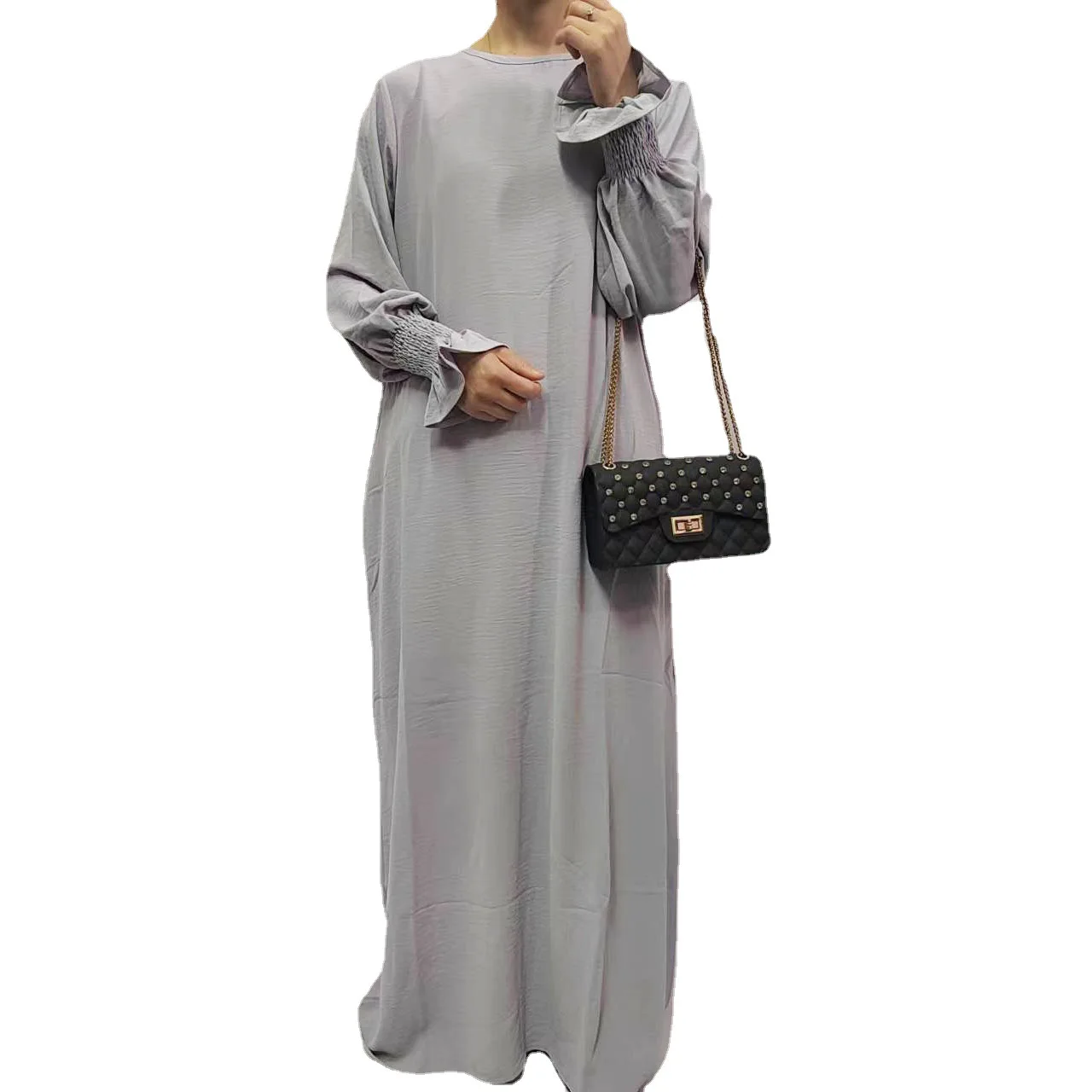 Satin Abaya Dubai Turkey Kaftan Women Muslim Maxi Dress Modest Abayas Islamic Clothing Arabic Robe African Dresses Gown Jalabiya