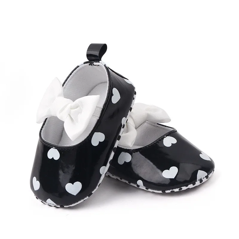 Newborn Baby Girls Shoes PU leather First Walkers Cute Bowknot Infant Girls Princess Shoes 2022 Fashion New Toddler Crib Shoes