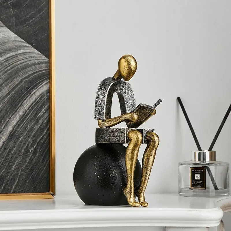 بسيطة الحديثة مجردة الشكل القراءة الإبداعية زخرفة الحد الأدنى خزانة مشروبات المنزل غرفة المعيشة دراسة منضدية ديكور