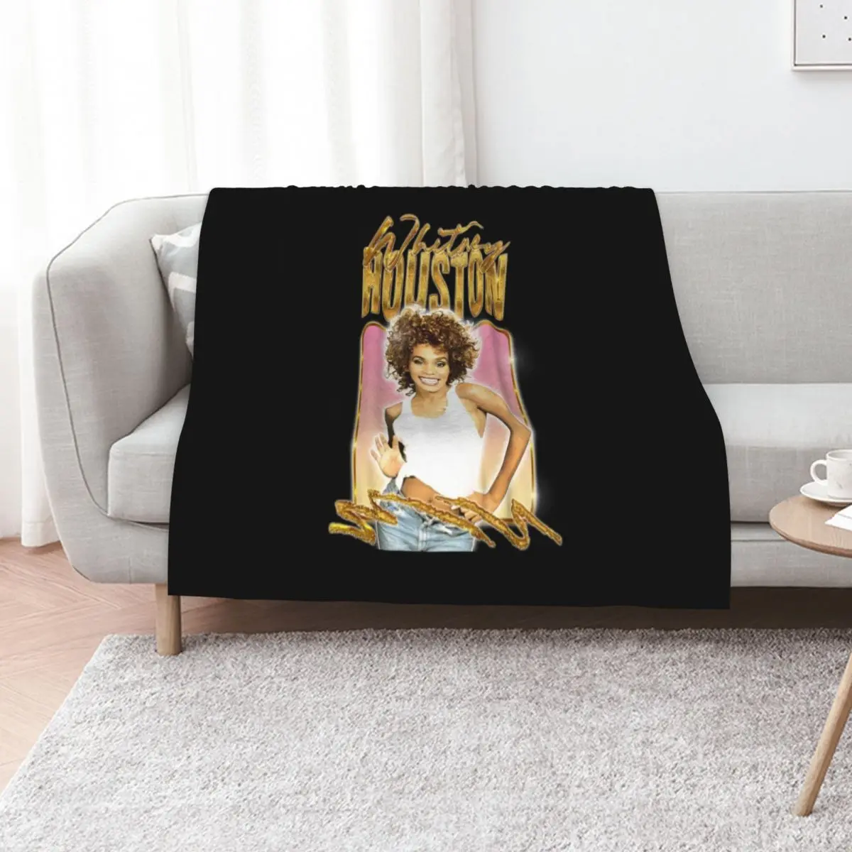 Whitney Houston Throw Blanket Decoratives cosplay anime Nap Softest Flannels Multi-Purpose Blankets