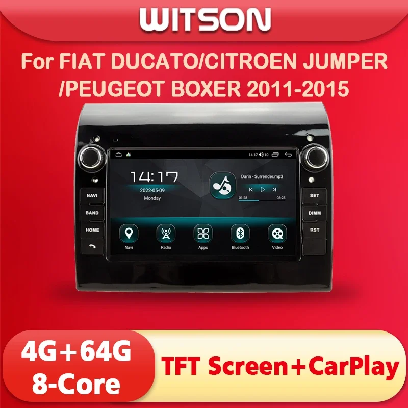 

WITSON Android 14 Car Radio for FIAT DUCATO CITROEN JUMPER PEUGEOT BOXER 2011 2012 2013 2014 2015 Carplay GPS Navi Multimedia