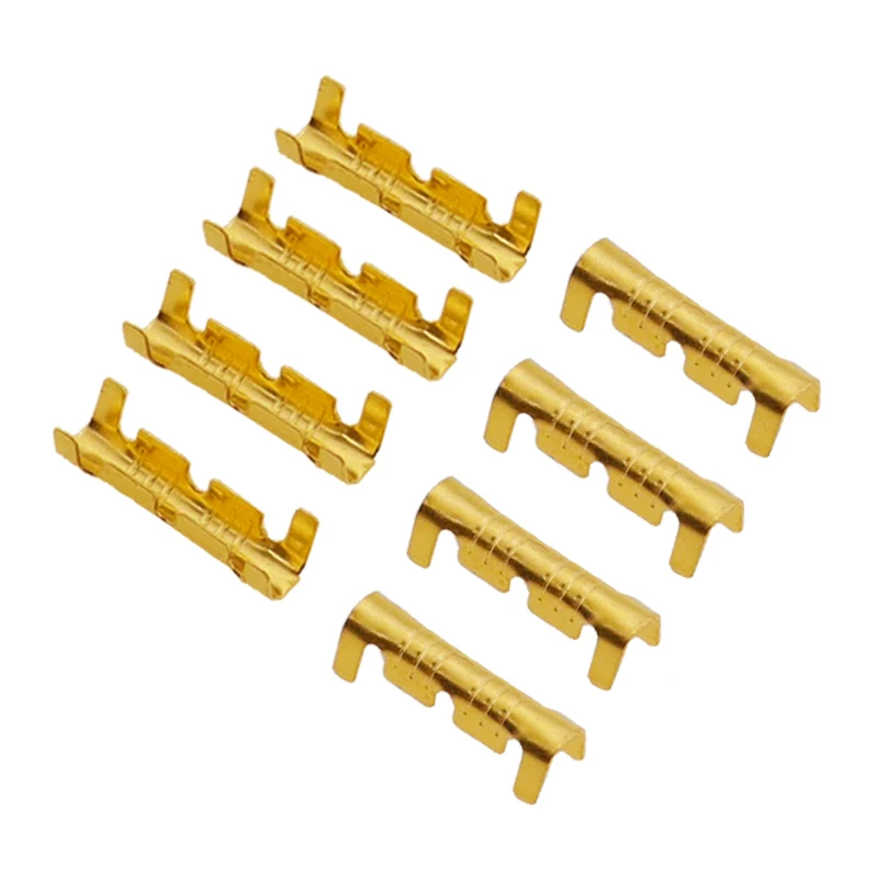 50/100/200/1000pcs 453u Type 0.3-1.5mm2 Terminal Connector Dual Interface Terminal Electronic High Precision Yellow Copper