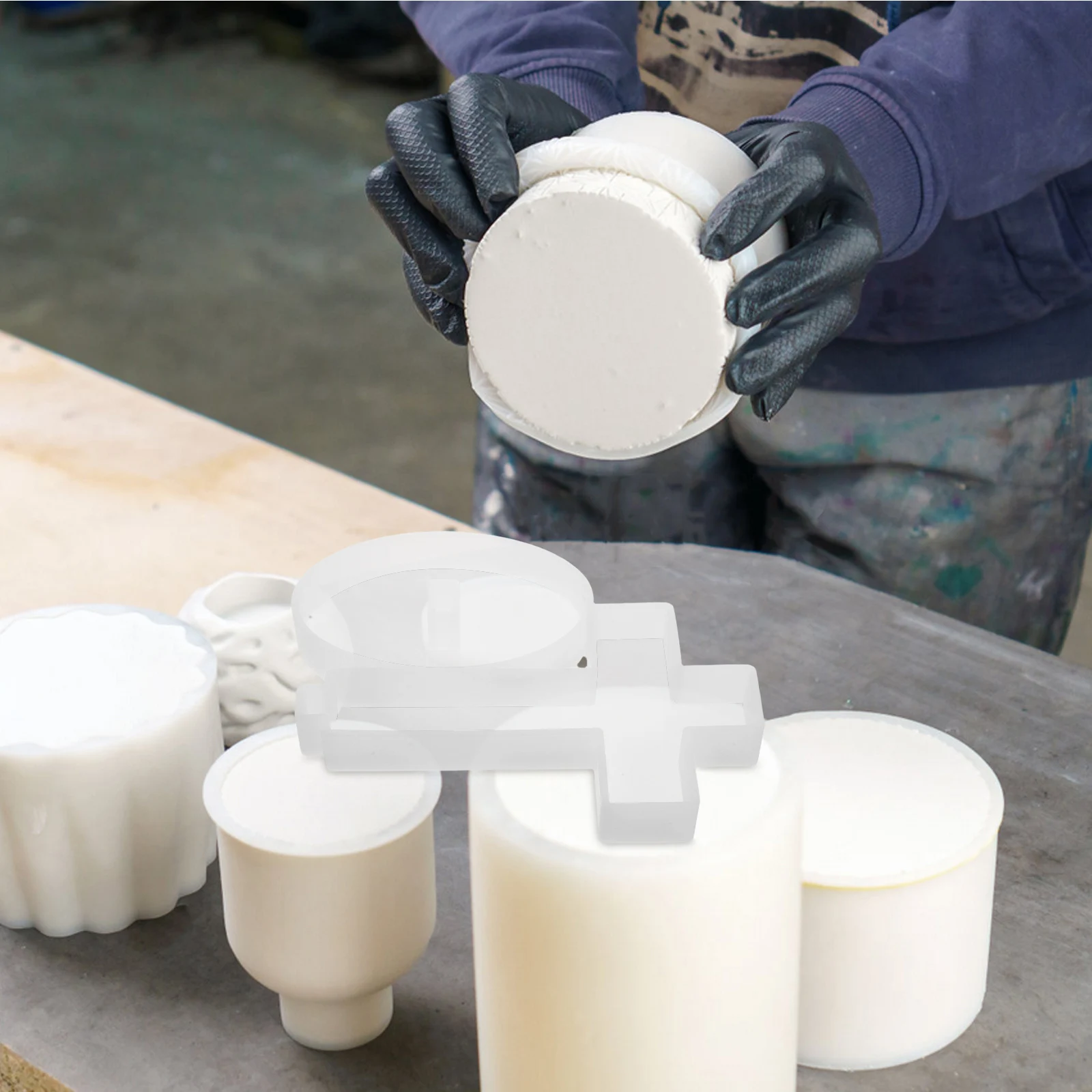

Plaster Mold Large Cross Shape Silicone Resin Soap Cement Crafts Aromatherapy Durable Reusable Decor Ornament Base