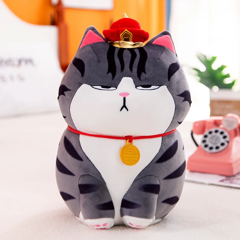 

30-50cm Long Live My Emperor Cat Doll Bazaar Black Plush Toy High Quality Kawaii Cartoon Anime Stuffed Pillow Xmas Gift for Kids