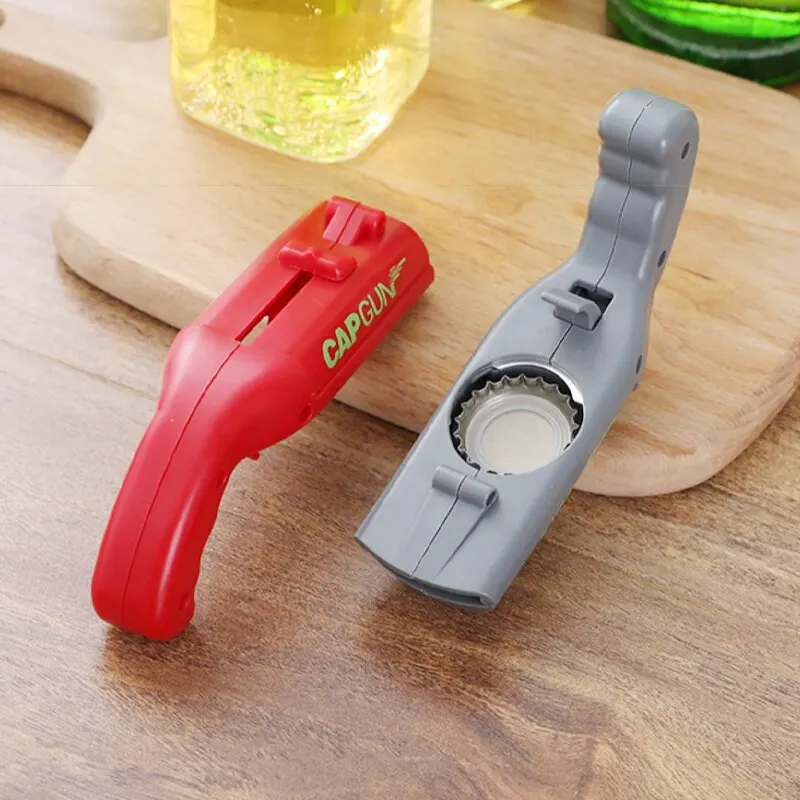 Pistola con tapa, abridor de botellas de cerveza, pistola portátil con apertura para bebidas y beber, lanzador de tapas, suministro de cocina para fiestas, herramienta de Bar, accesorios de cocina