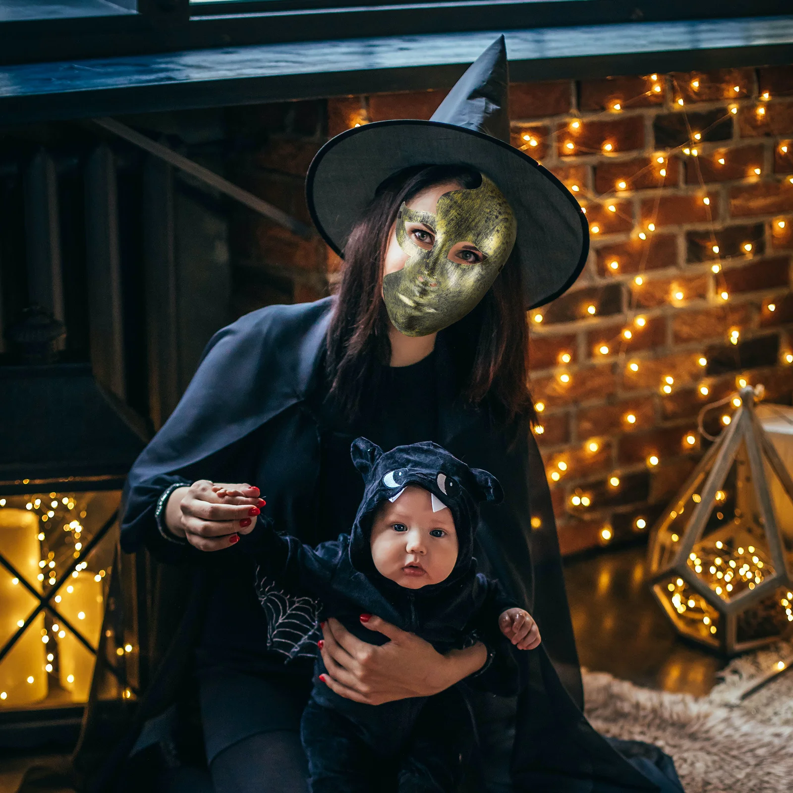 2 pezzi creativi riutilizzabili mezza maschera per spettacoli di feste cosplay in maschera festival arredamento accessorio per ornamento facciale in plastica