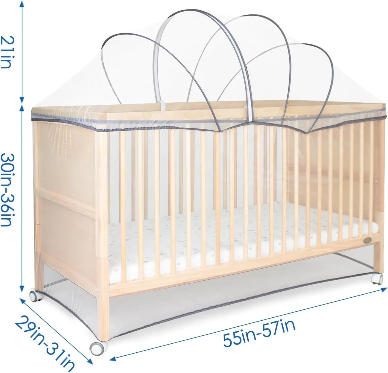 Cubierta de cama para cuna de bebé, mosquitera, protección para bebé, ventilación, antimosquitos, antiinsectos, previene la propagación de enfermedades