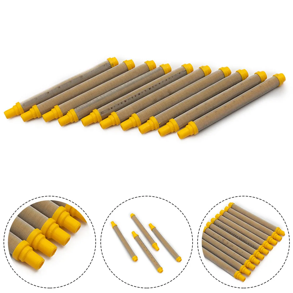 

Improve the efficiency and reliability of your painting process with 10pcs 100Mesh Airless Spray tool YELLOW filter insert