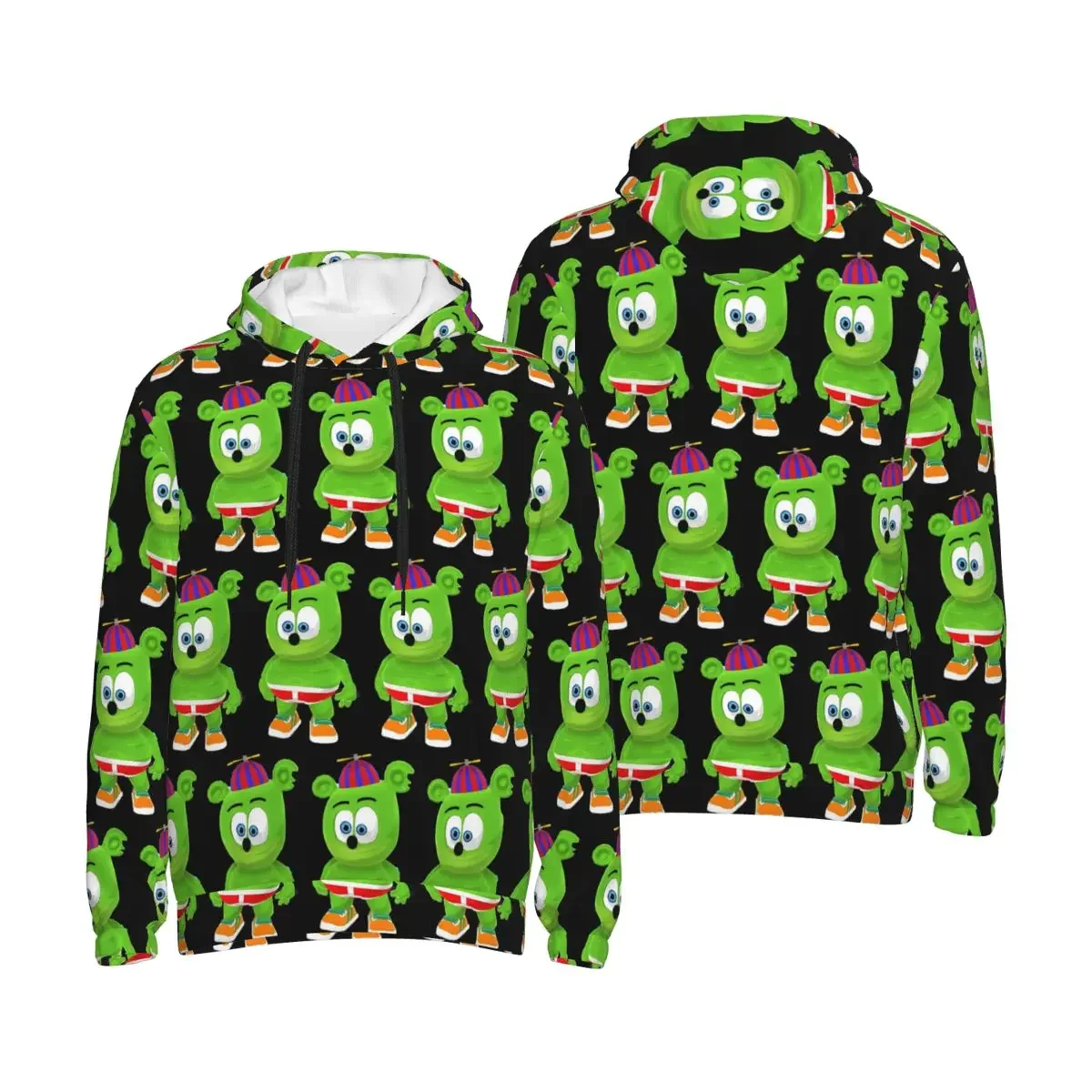 

Gummibar (Gummmy Bear) Толстовки Пуловер в стиле хип-хоп Осень-зима Мужская женская толстовка Топы с длинными рукавами