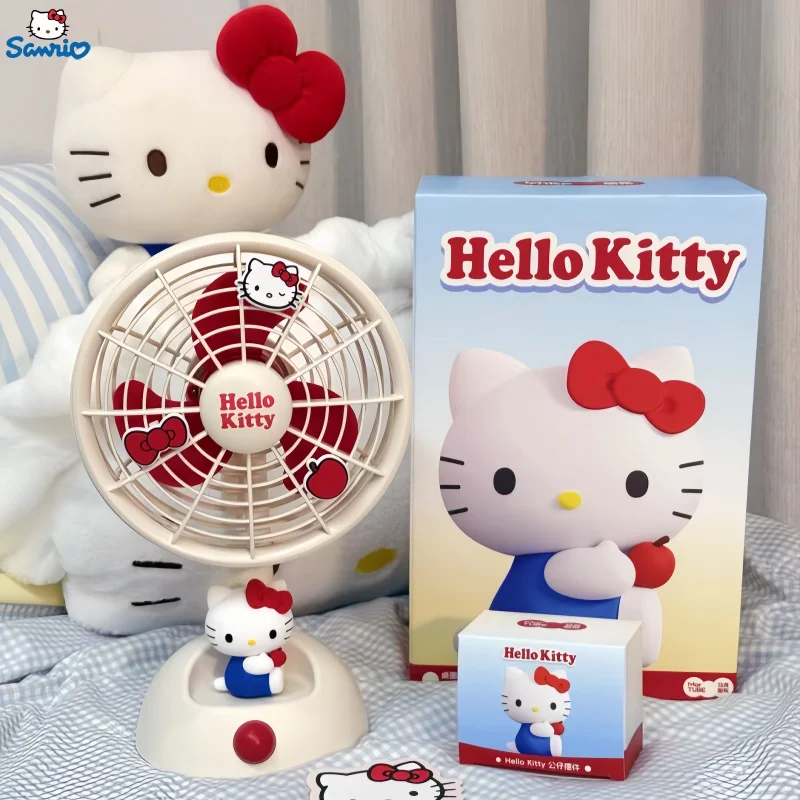 

Hello Kitty Retro Desktop Fan Anime Peripheral Low Noise Portable Kawaii Gifts Customized Desktop Decorative Ornaments