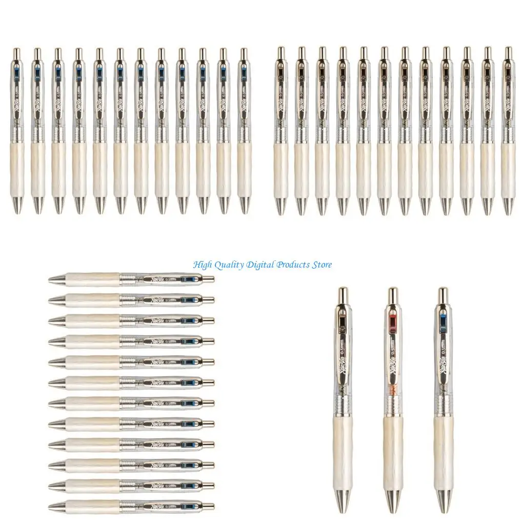 

U2JE 12 шт. быстросохнущая шариковая ручка-роллер 0,5 мм с выдвижным наконечником гелевая ручка для учебы Essential