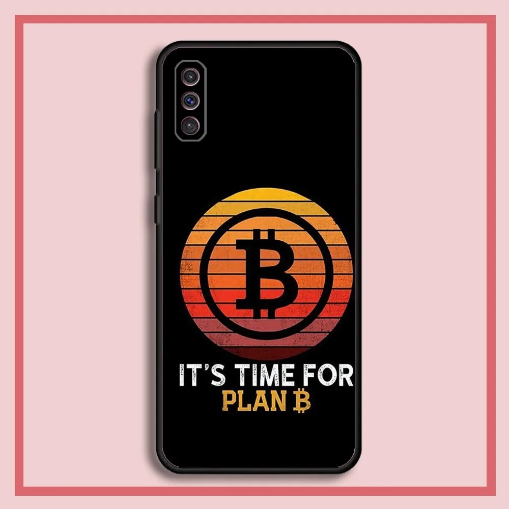 Bitcoin Plan B Phone Case For Samsung S23,23,22,30,21,10,9,Note20 Ultra,Lite,Ultra,5G,Plus,FE,Black Soft Case