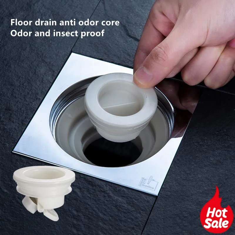 Toilet Sewer Deodorant Floor Drain Core Shower Bath Insect-proof Seal Anti-odor Drain Cover Plug for Kitchen Bathroom Accessorie