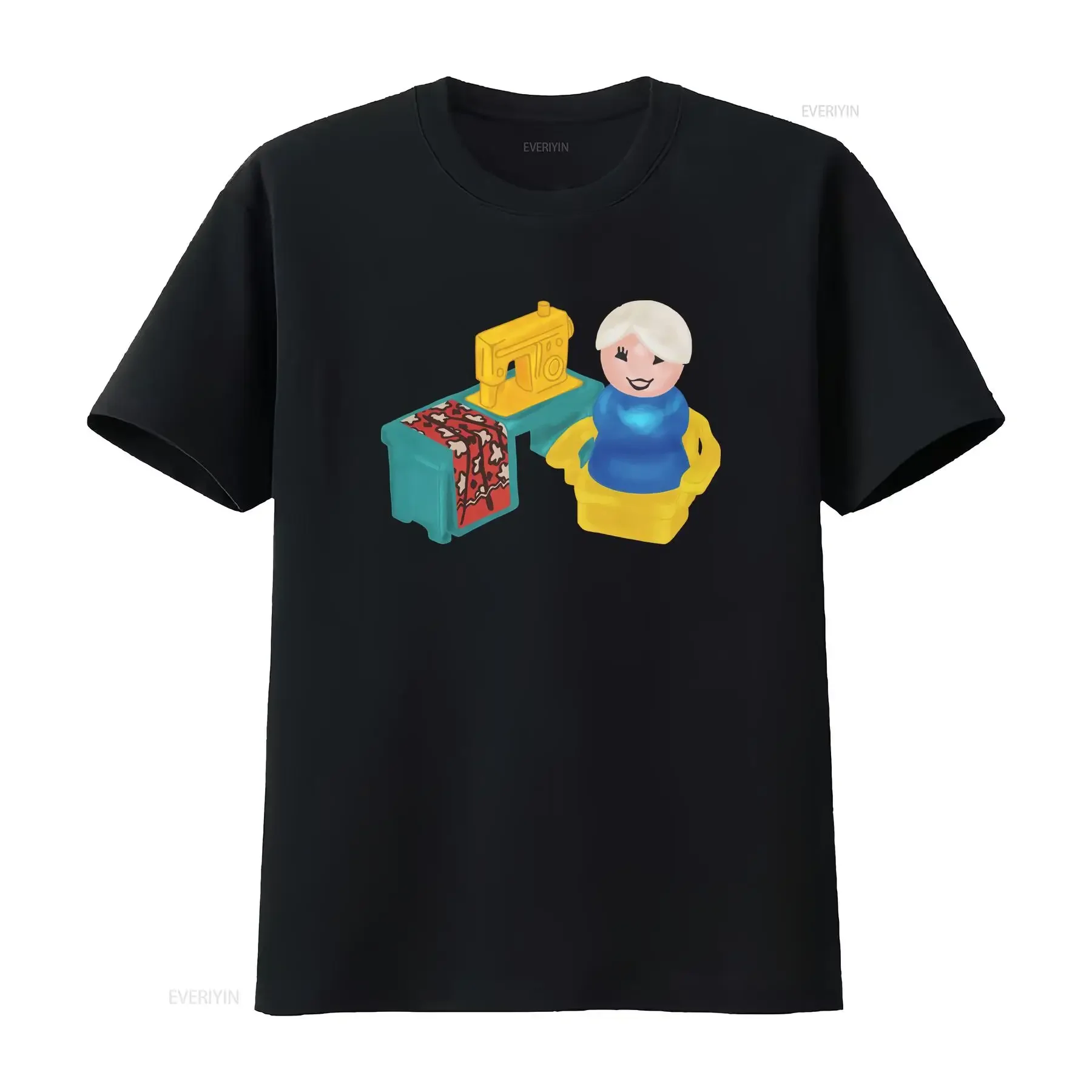 Little People Sewing Softstyle T Shirt vintage Washed Casual Top For Everyday Wear graphic Soft fashion Breathable Stretched