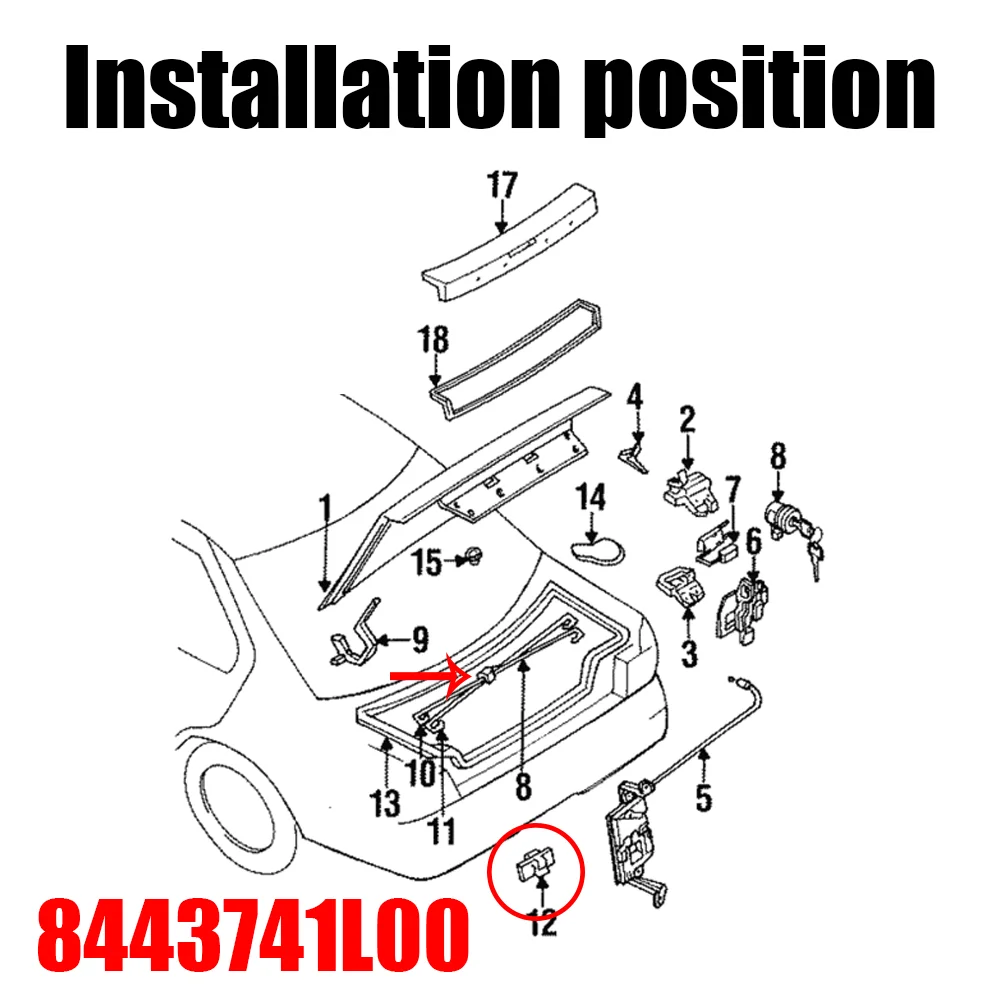 1Pcs Car Trunk Boot Torsion Bar Clip Holder For Infiniti 200SX 240SX Q45 Nissan Almera II N16 Sunny B15 Bluebird Sylphy G11