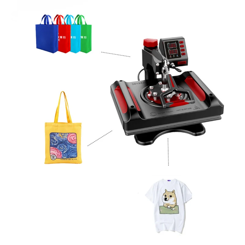 

8 in 1 Combo Sublimation Printer Heat Transfer Heat Press Machine For DIY Cap Mug Plate T Shirts Bottle Phone case CE Approved