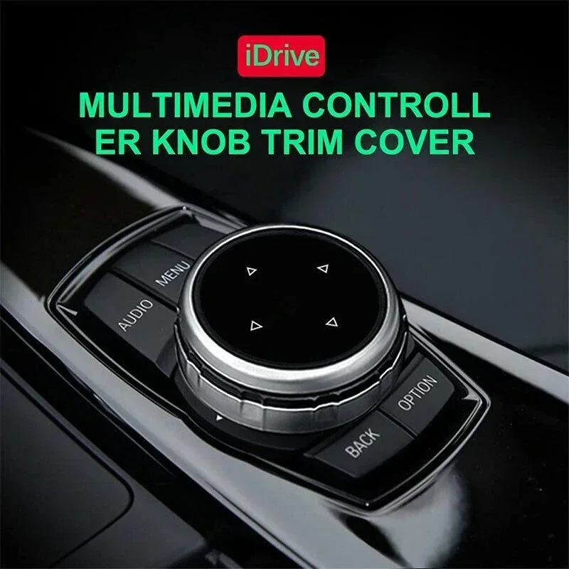 For BMW F10 F20 F30 IDrive Car Multimedia Big Knob Covers Button Trim Control