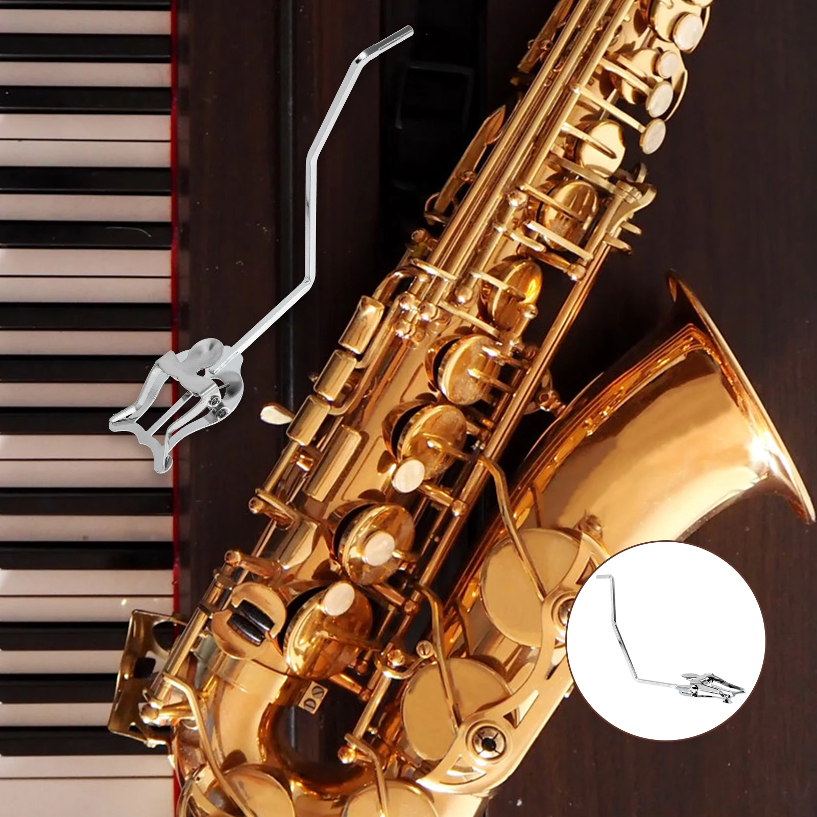 

Flat Key Spectral Clip Music Score Portable Clamp Holder Sax Clamp-On Alto Trumpet Saxophone