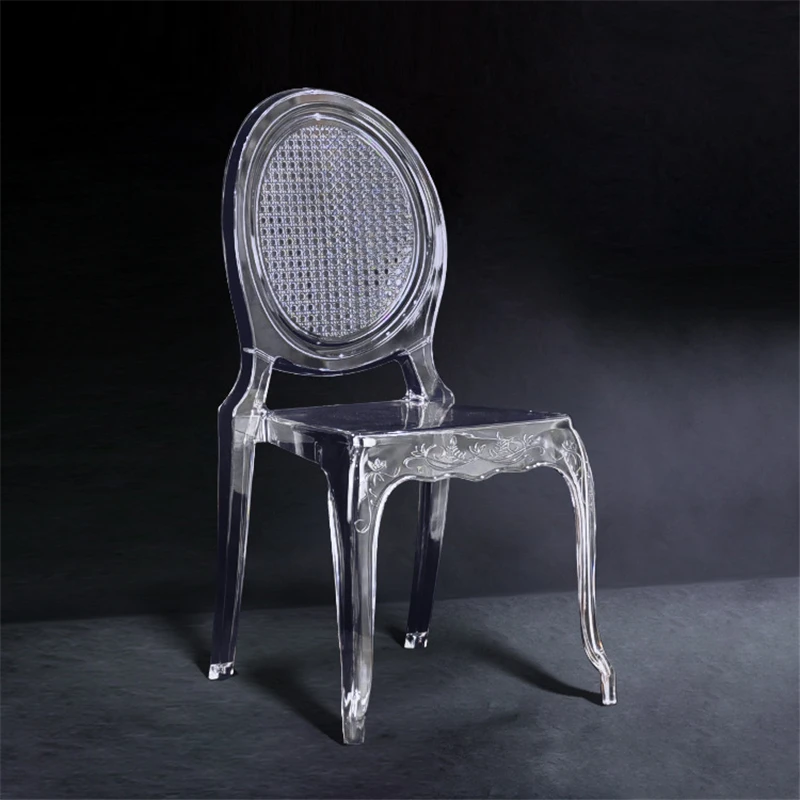 Wedding  Chair Transparent Bamboo  Acrylic Chair Banquet Crystal Seat Family Hotel Dining Room chair Decoration