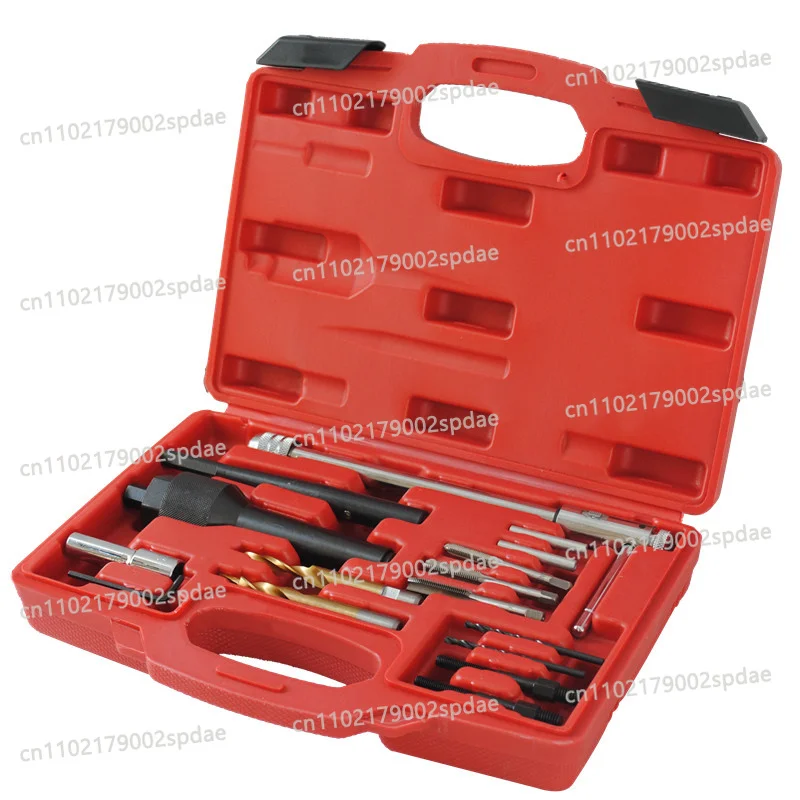 Damaged Glow Plug And Spark Plug Removal Tool Kit M8 1MM M10 1MM Thread Repair Drill Wrench Extractor Set